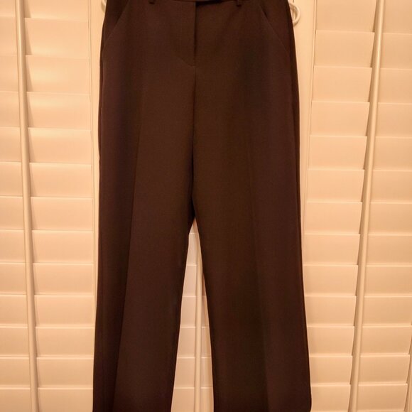 Express Editor Mid Rise Relaxed Trouser Pant, 4S, Black - Picture 6 of 8